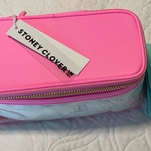 NwT bubblegum clear zip top